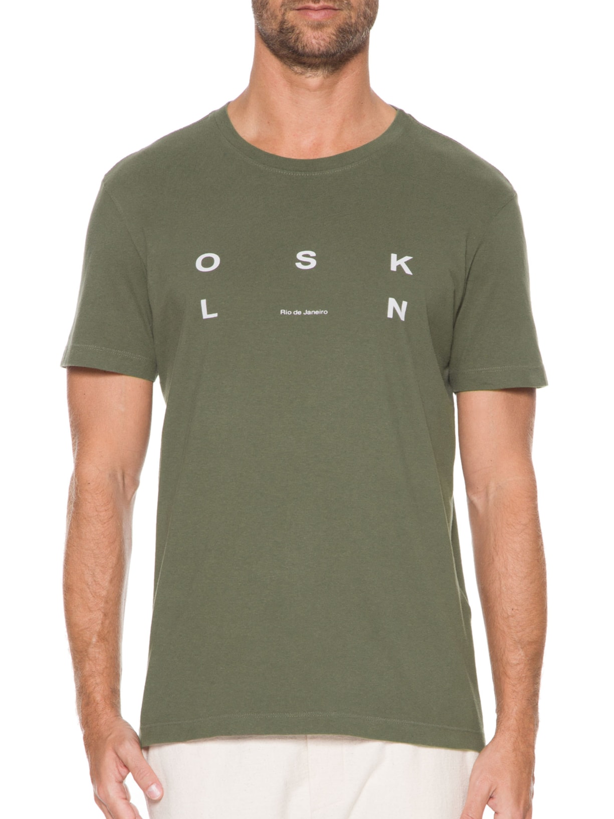 Camiseta Masculina Vintage Rj Verde Osklen