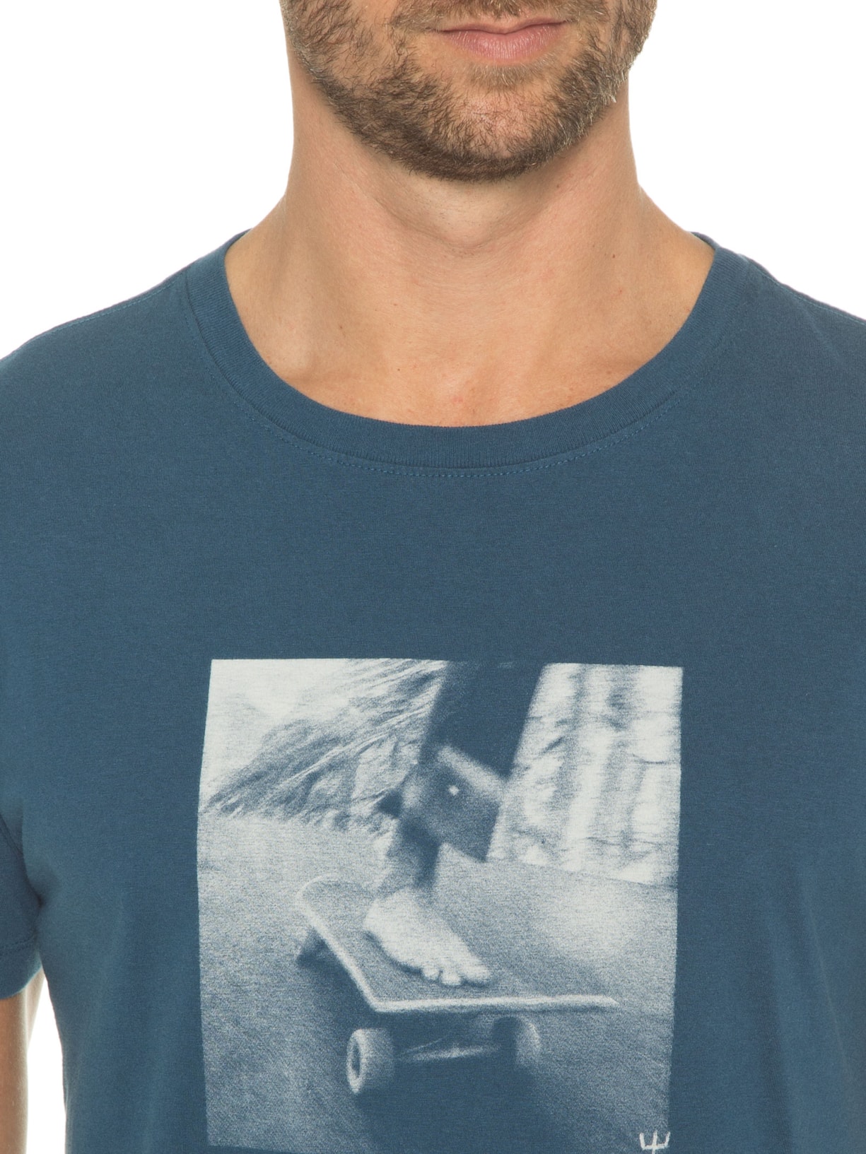 Camiseta Masculina Vintage Skating Foot Azul Osklen