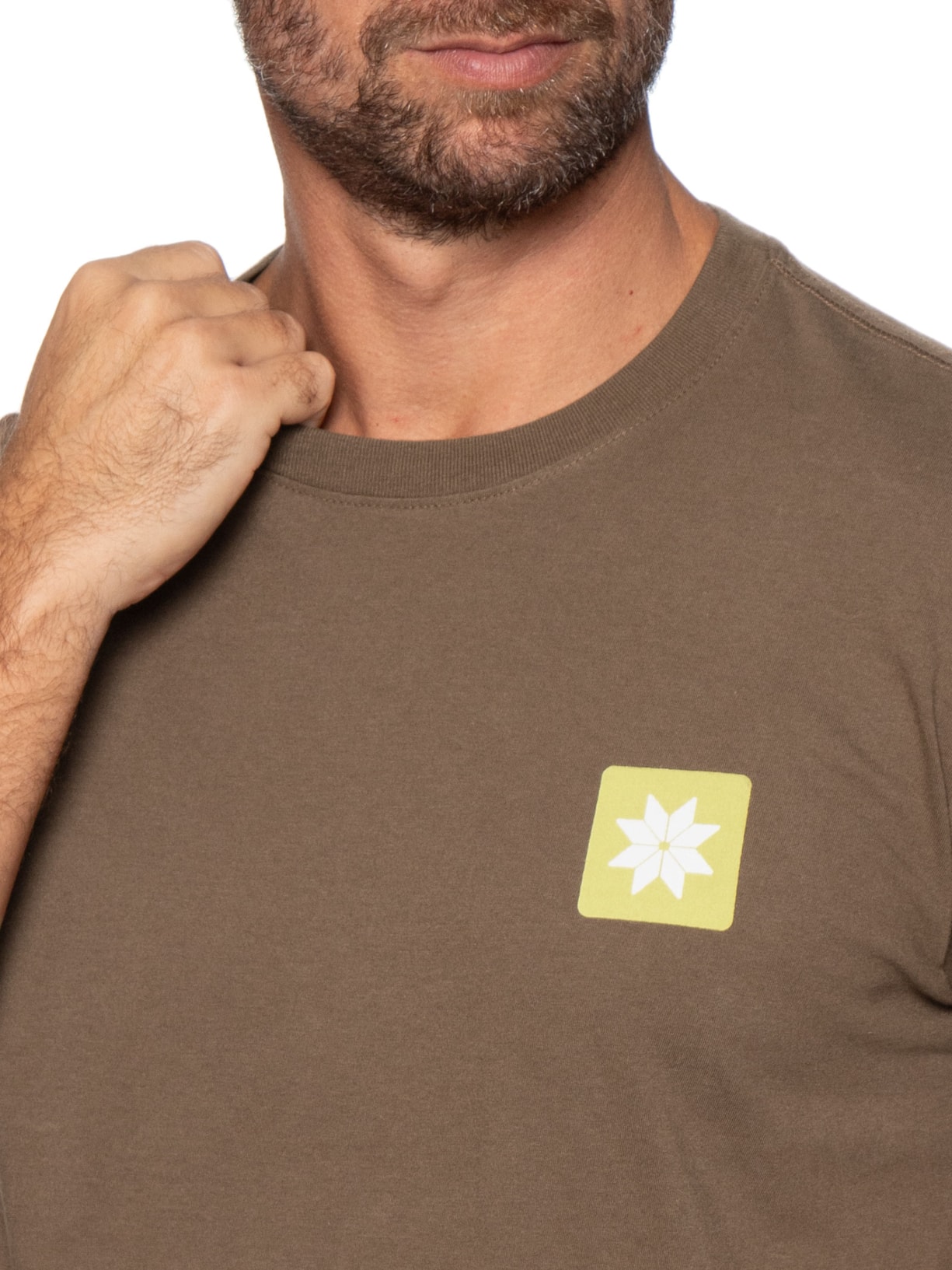 Camiseta Masculina Vintage Snow Icon Marrom Osklen