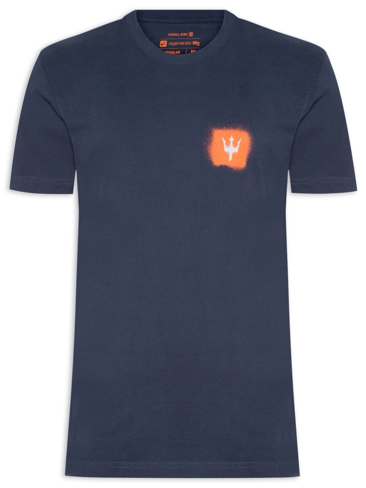 Camiseta Masculina Vintage Sprayicon Manga Curta Azul Osklen