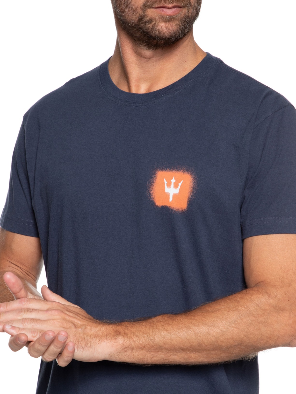 Camiseta Masculina Vintage Sprayicon Manga Curta Azul Osklen