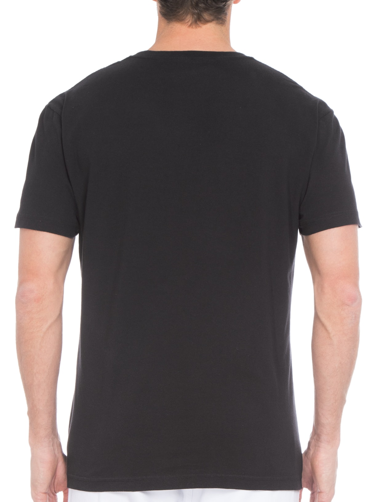 Camiseta Masculina Vintage Sun Listras Preto Osklen