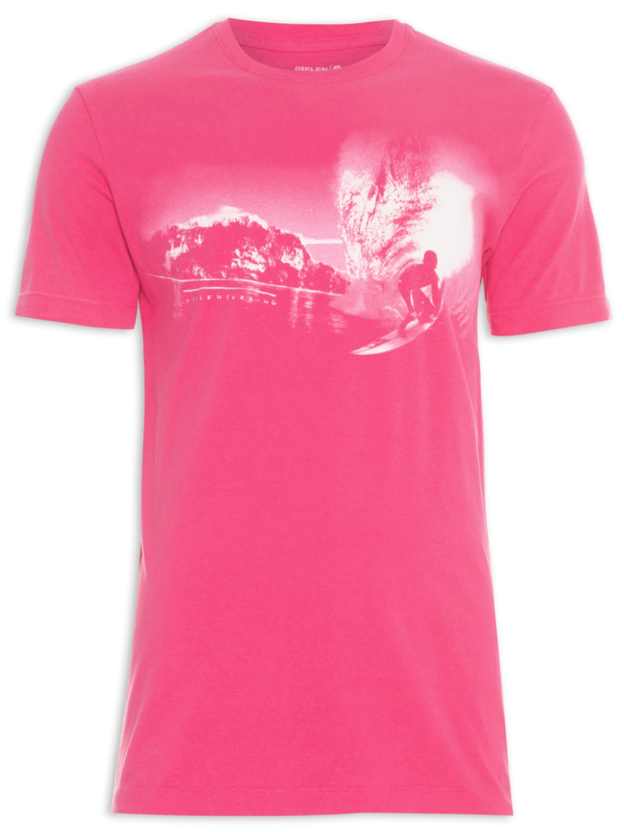 Camiseta Masculina Vintage Surf Inside - Rosa
