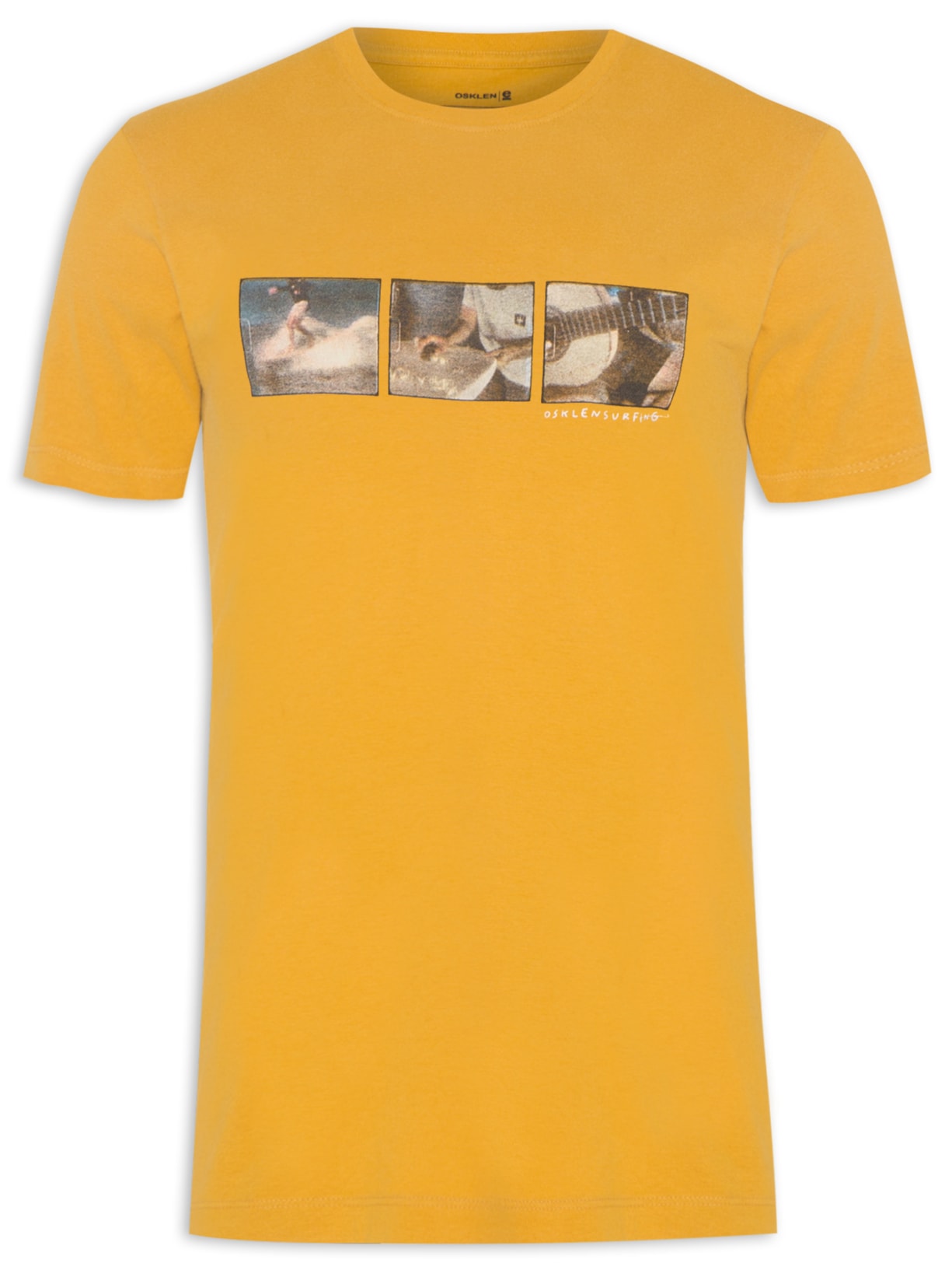 Camiseta Masculina Vintage Surfing Analogue - Amarelo