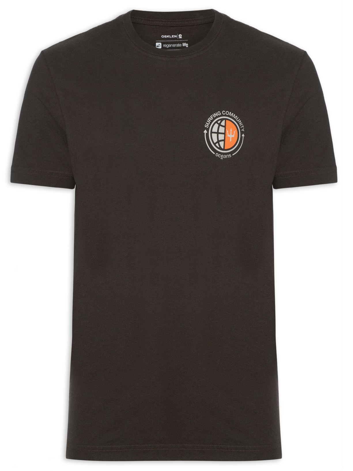 Camiseta Masculina Vintage Surng Community - Marrom