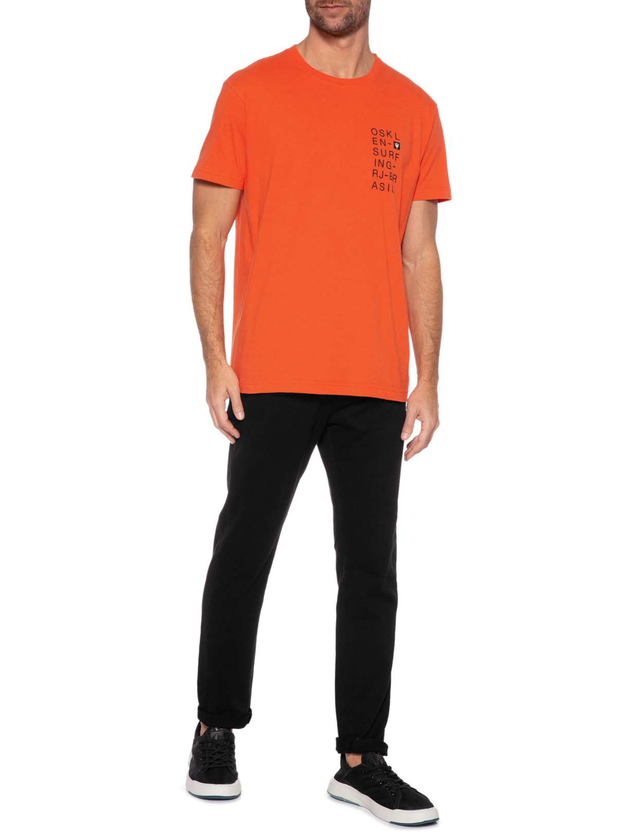 Camiseta Masculina Vintage Surng Rj Laranja Osklen