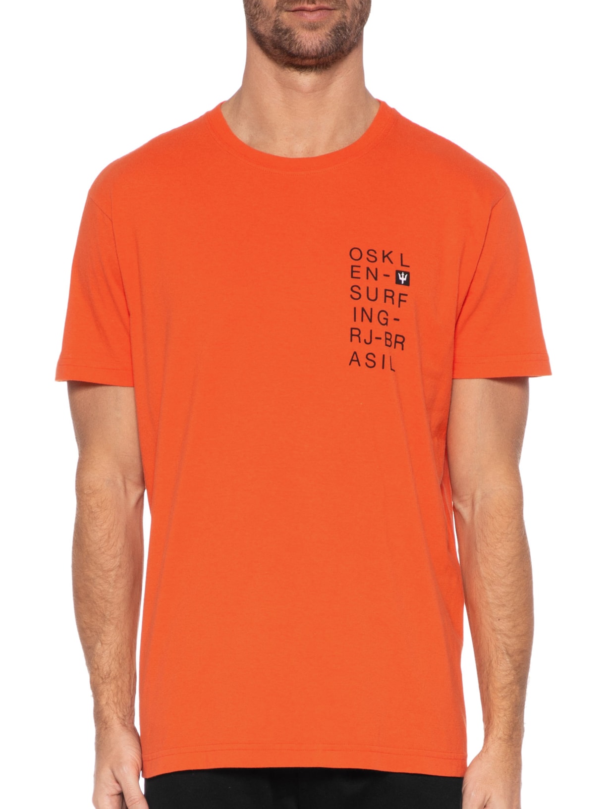 Camiseta Masculina Vintage Surng Rj Laranja Osklen