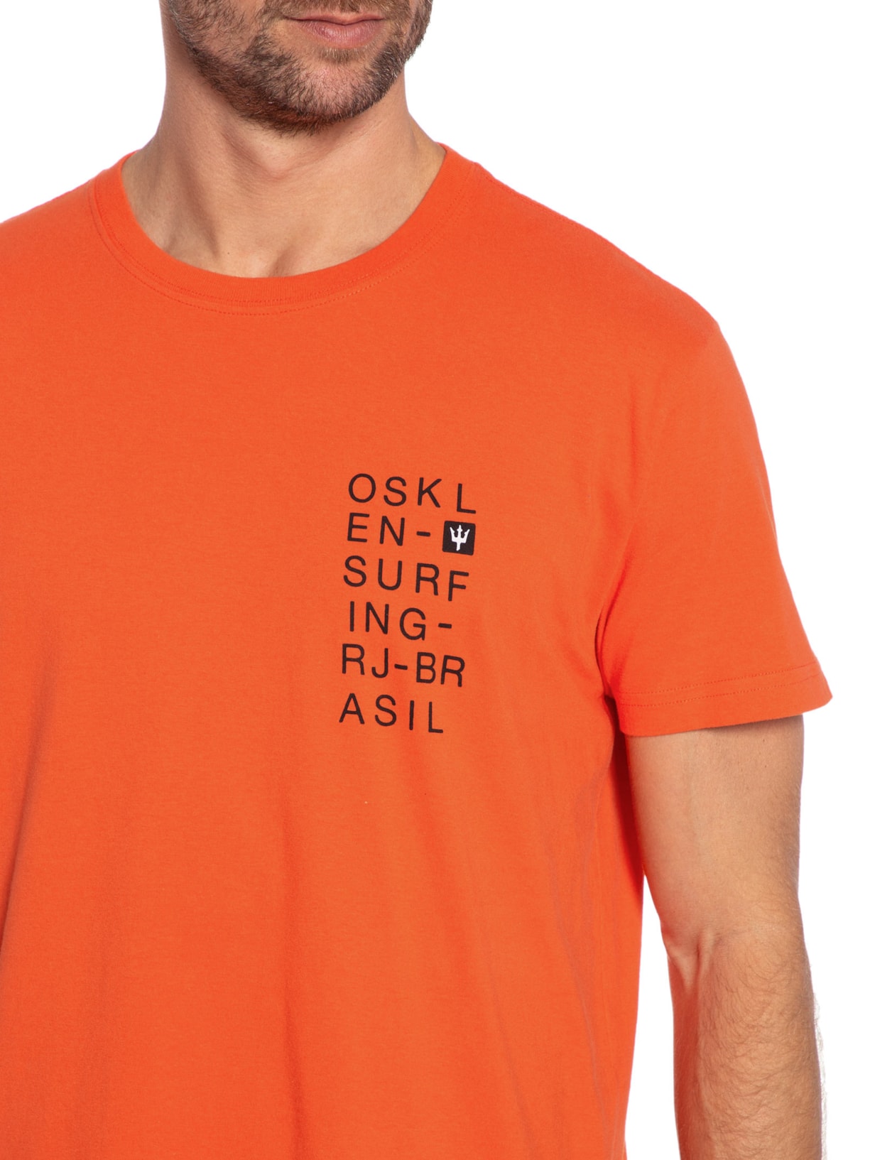 Camiseta Masculina Vintage Surng Rj Laranja Osklen