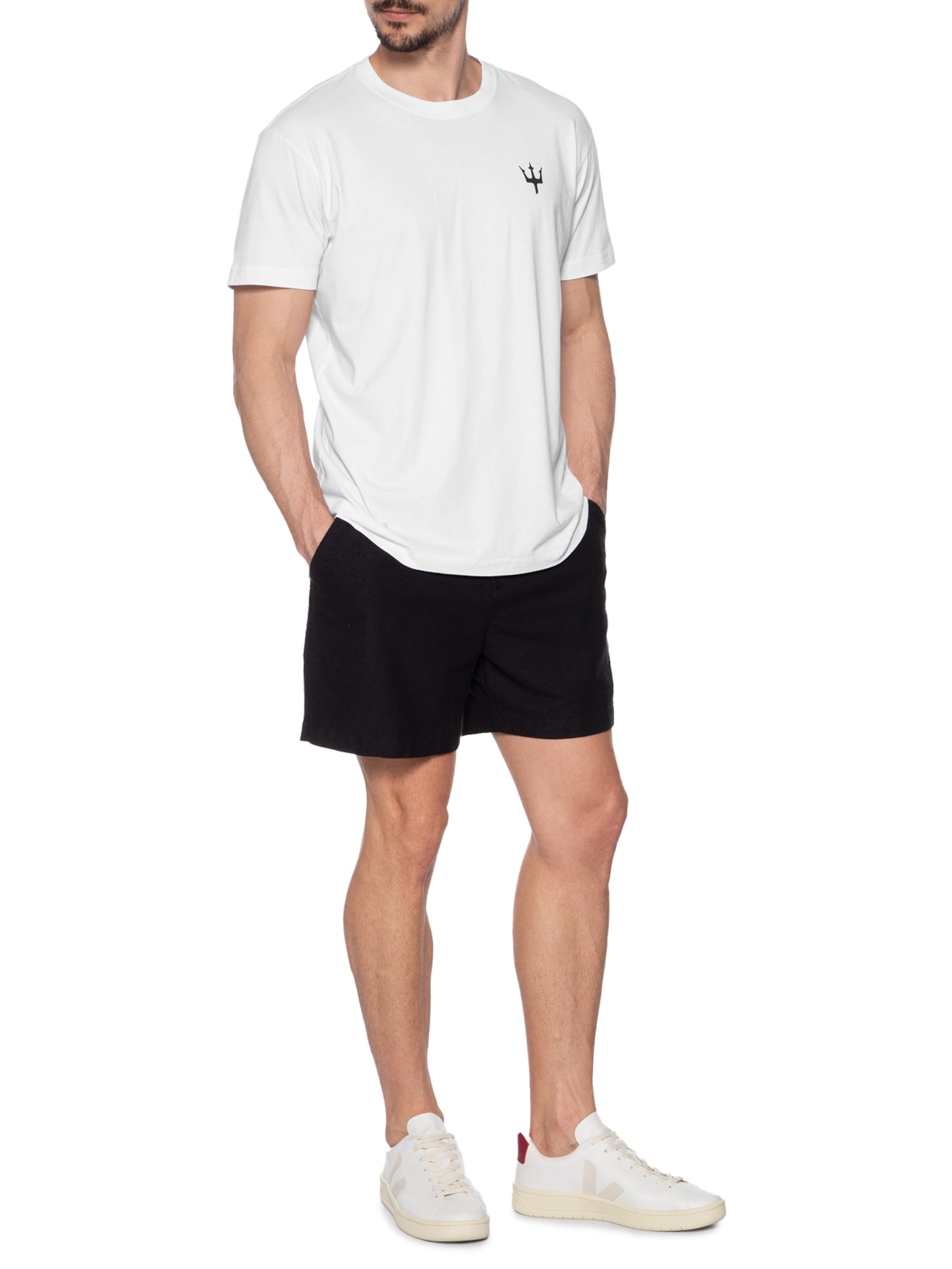 Camiseta Masculina Vintage Tres Quilhas Branco Osklen