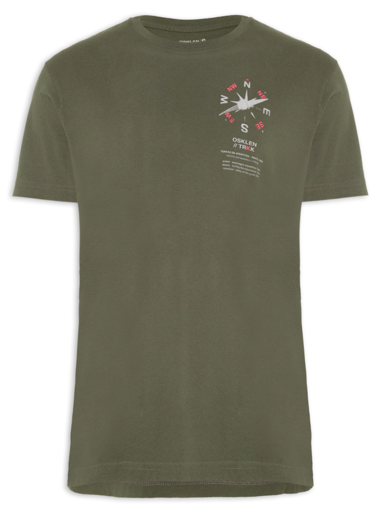 Camiseta Masculina Vintage Trkk Compass - Verde