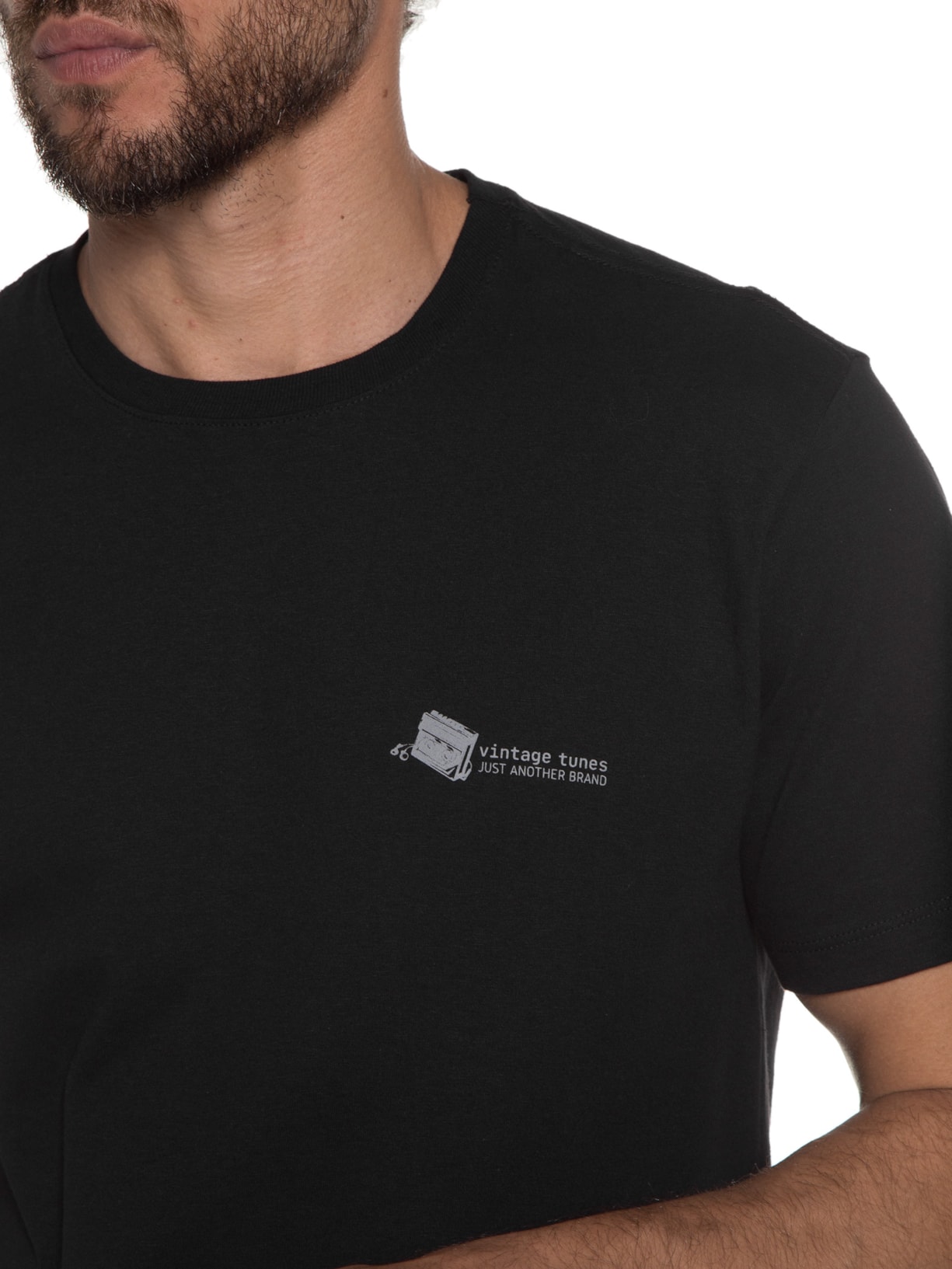 Camiseta Masculina Vintage Tunes K7 Preto Jab