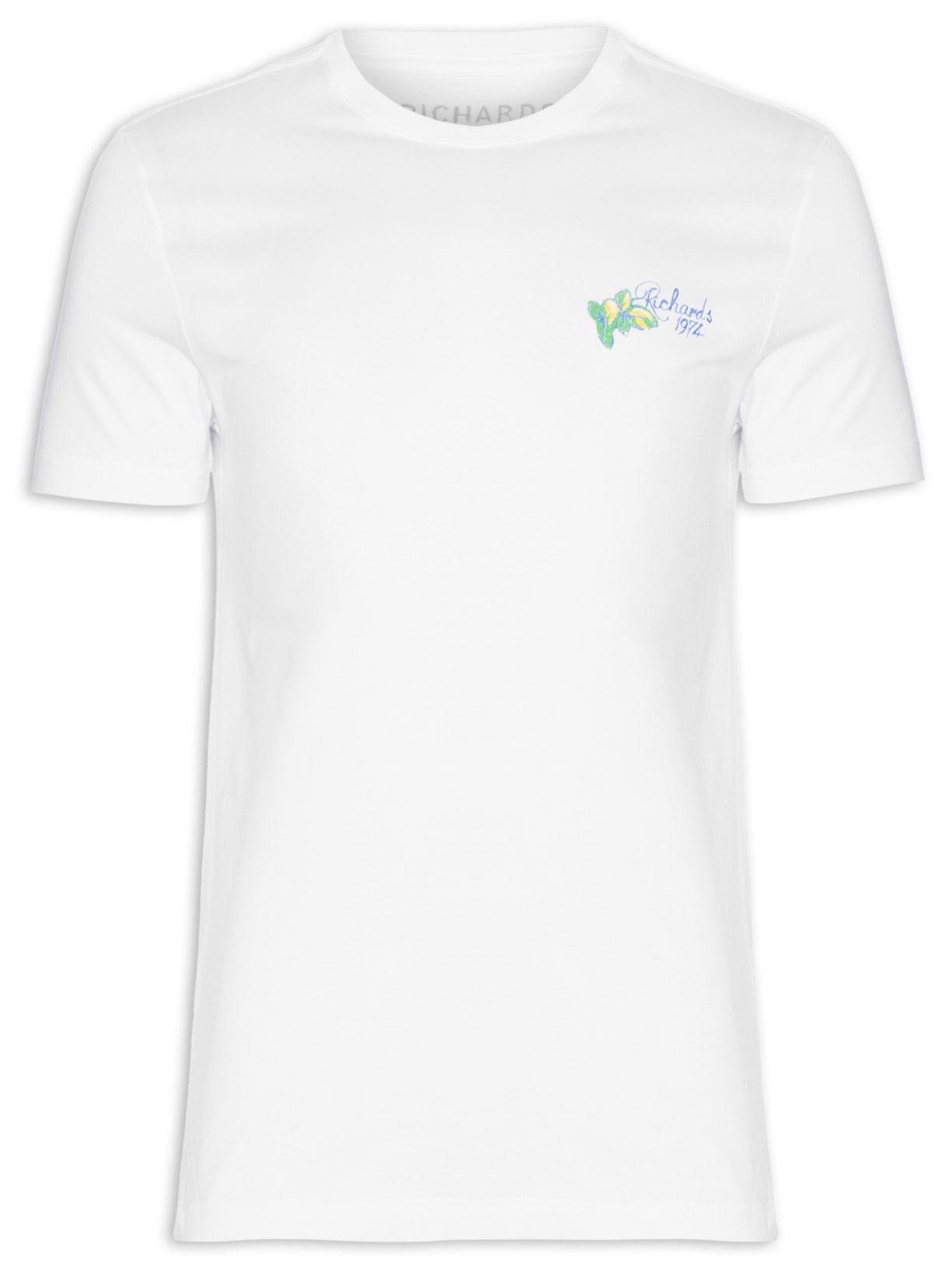 Camiseta Masculina Vintage Ukulelê Manga Curta - Branco