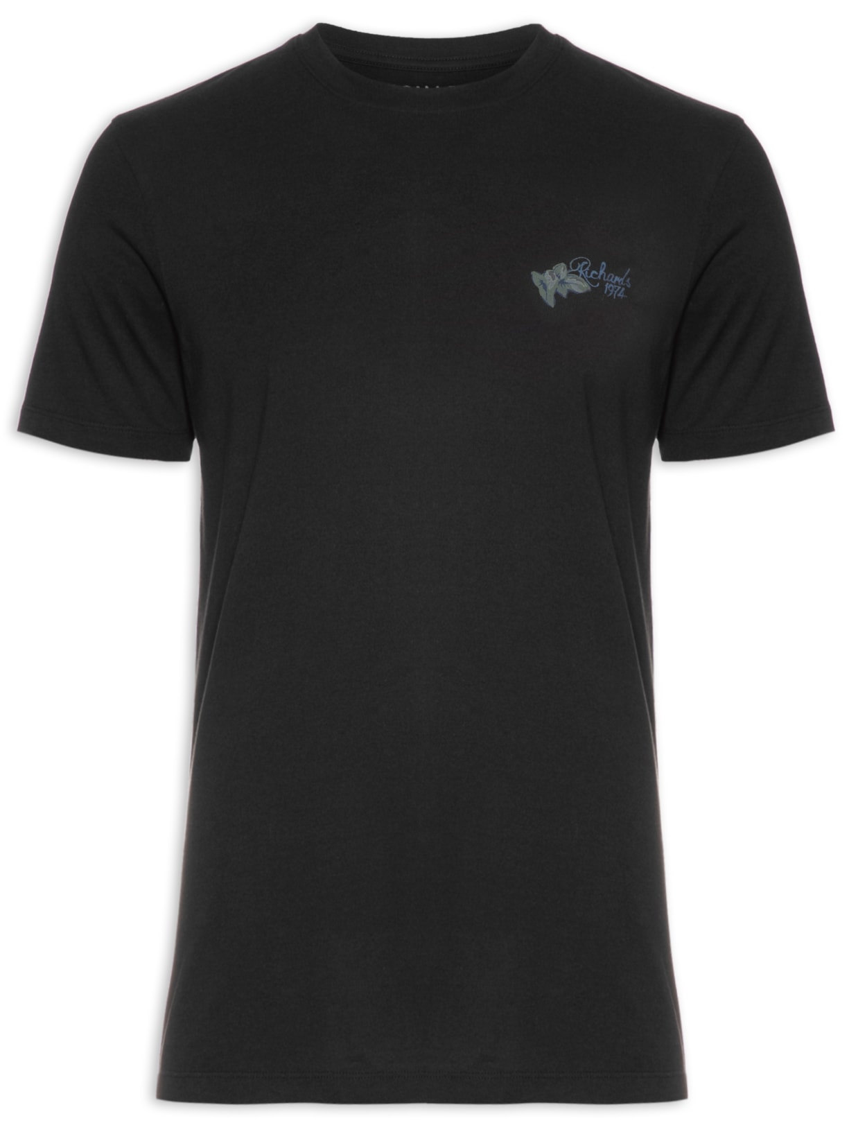 Camiseta Masculina Vintage Ukulelê Manga Curta - Preto