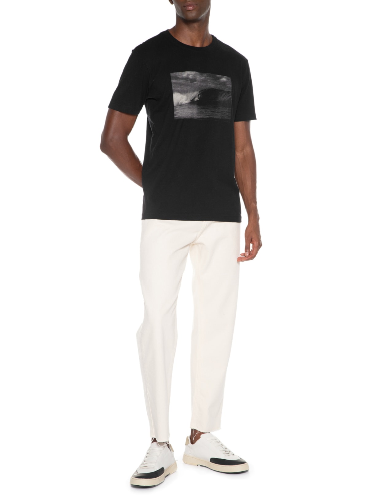 Camiseta Masculina Vintage Vegan Preto Osklen