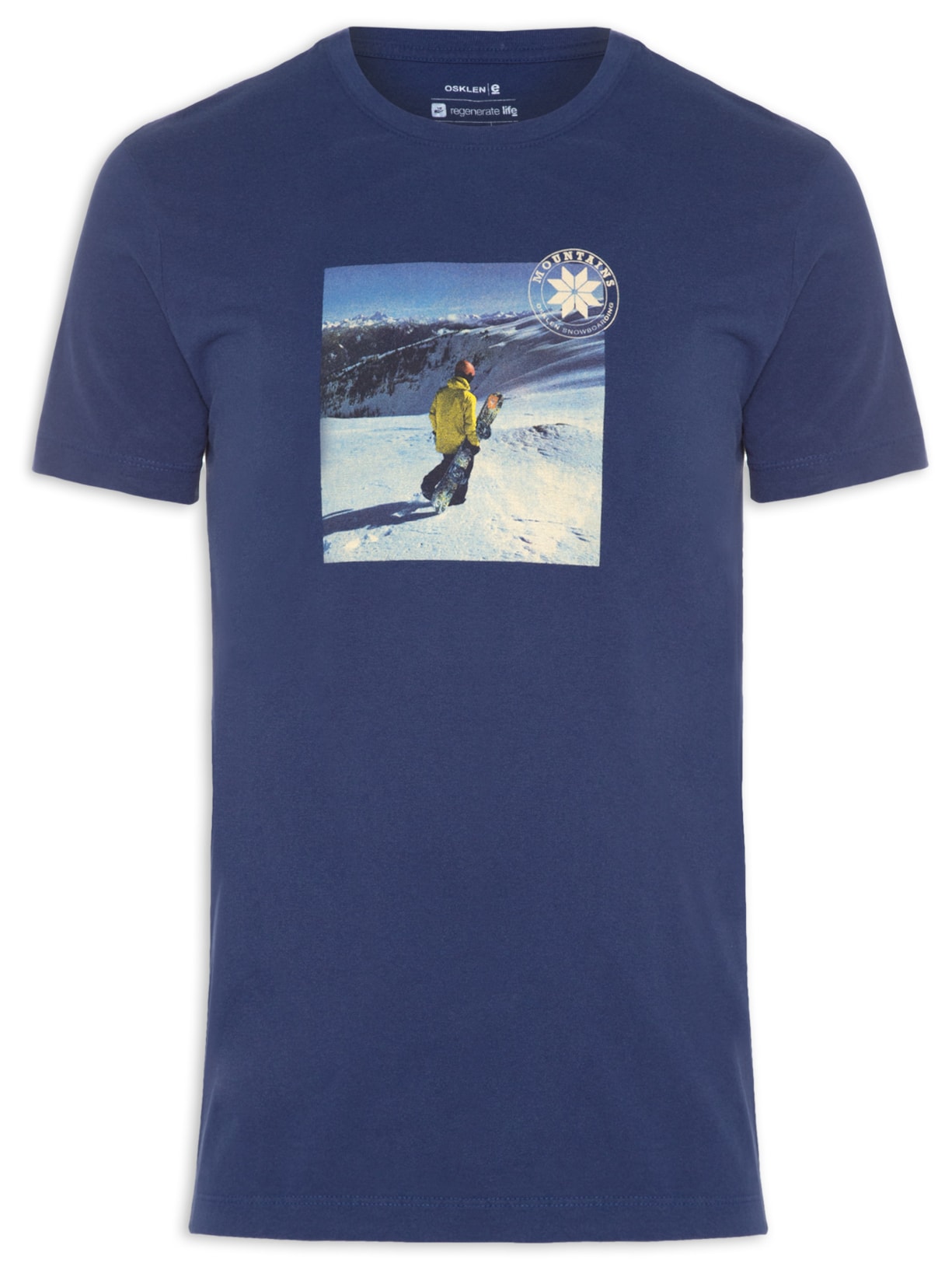 Camiseta Masculina Vintage Walking In The Snow - Azul