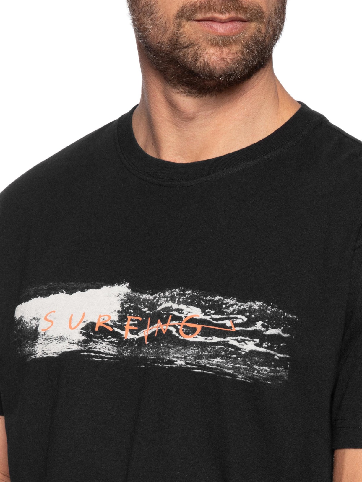Camiseta Masculina Vintage Waves Preto Osklen