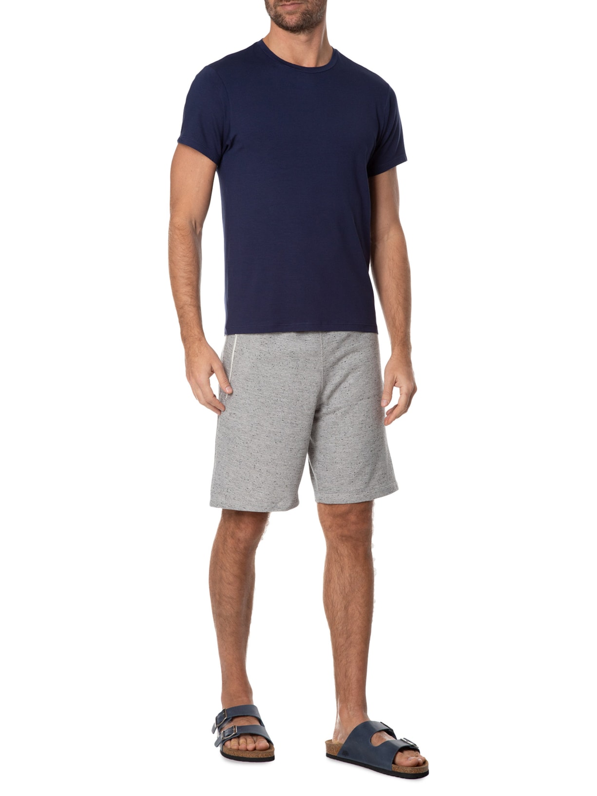Camiseta Masculina Viscolycra Azul Casa Das Cuecas