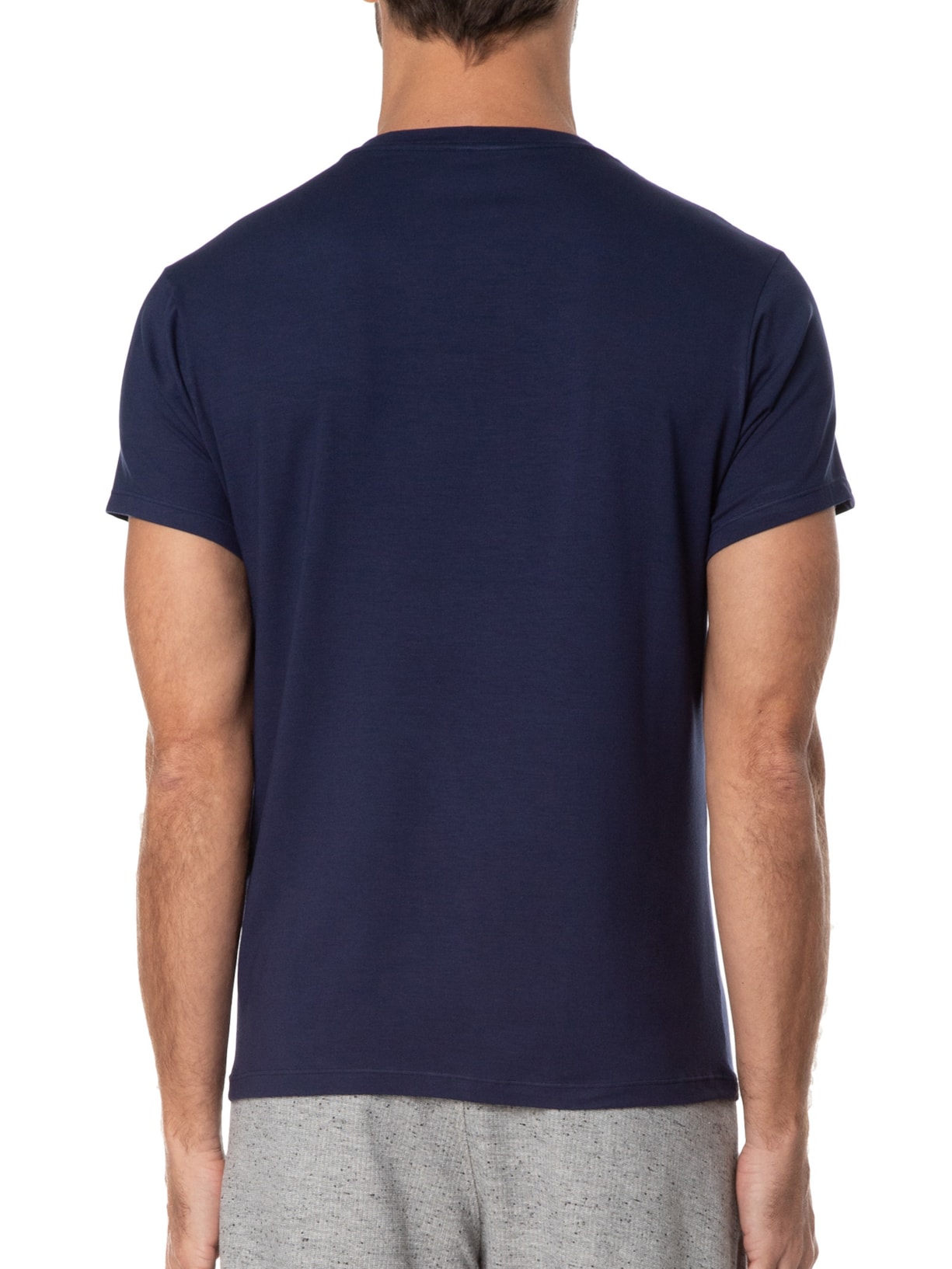 Camiseta Masculina Viscolycra Azul Casa Das Cuecas