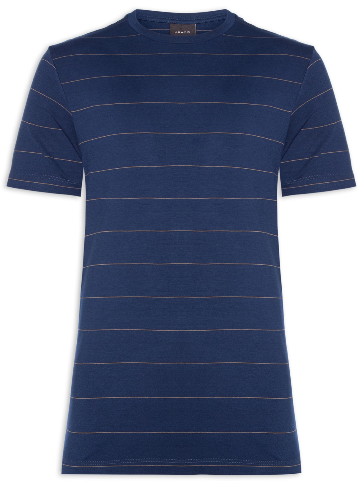 Camiseta Masculina Viscolycra Listra Fina - Azul