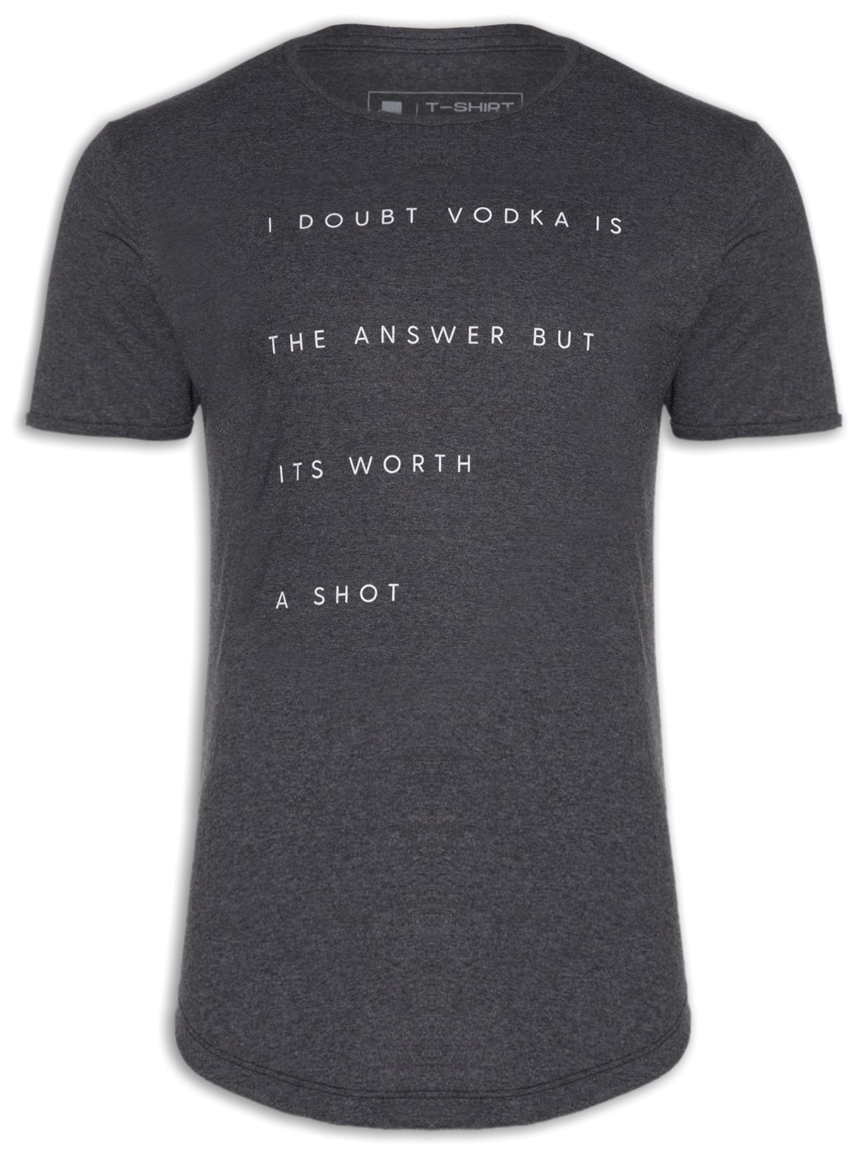 Camiseta Masculina Vodka Is The Answer - Cinza