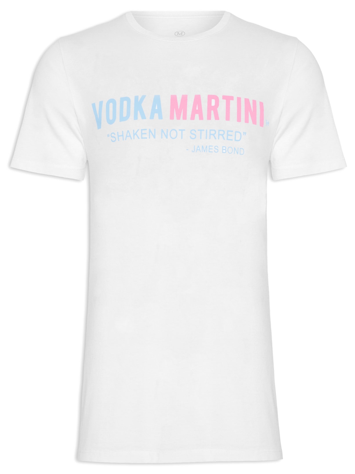 Camiseta Masculina Vodka Martini Branco Purple Yellow
