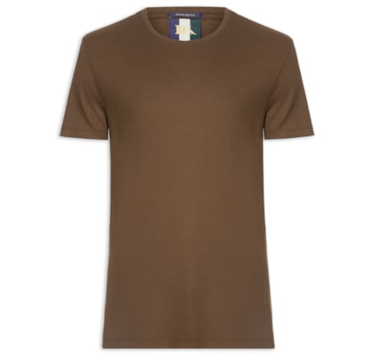 Camiseta Masculina Waffle – Marrom