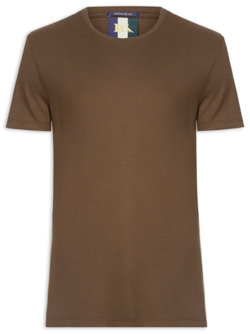 Camiseta Masculina Waffle – Marrom