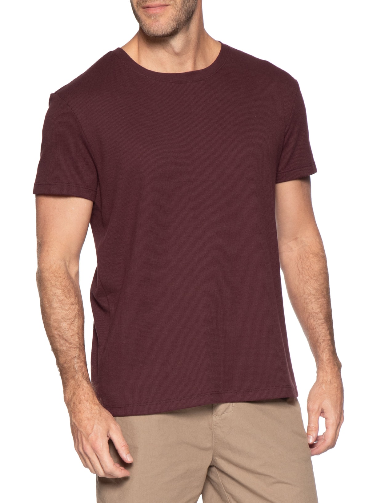 Camiseta Masculina Waffle – Vermelho Reserva