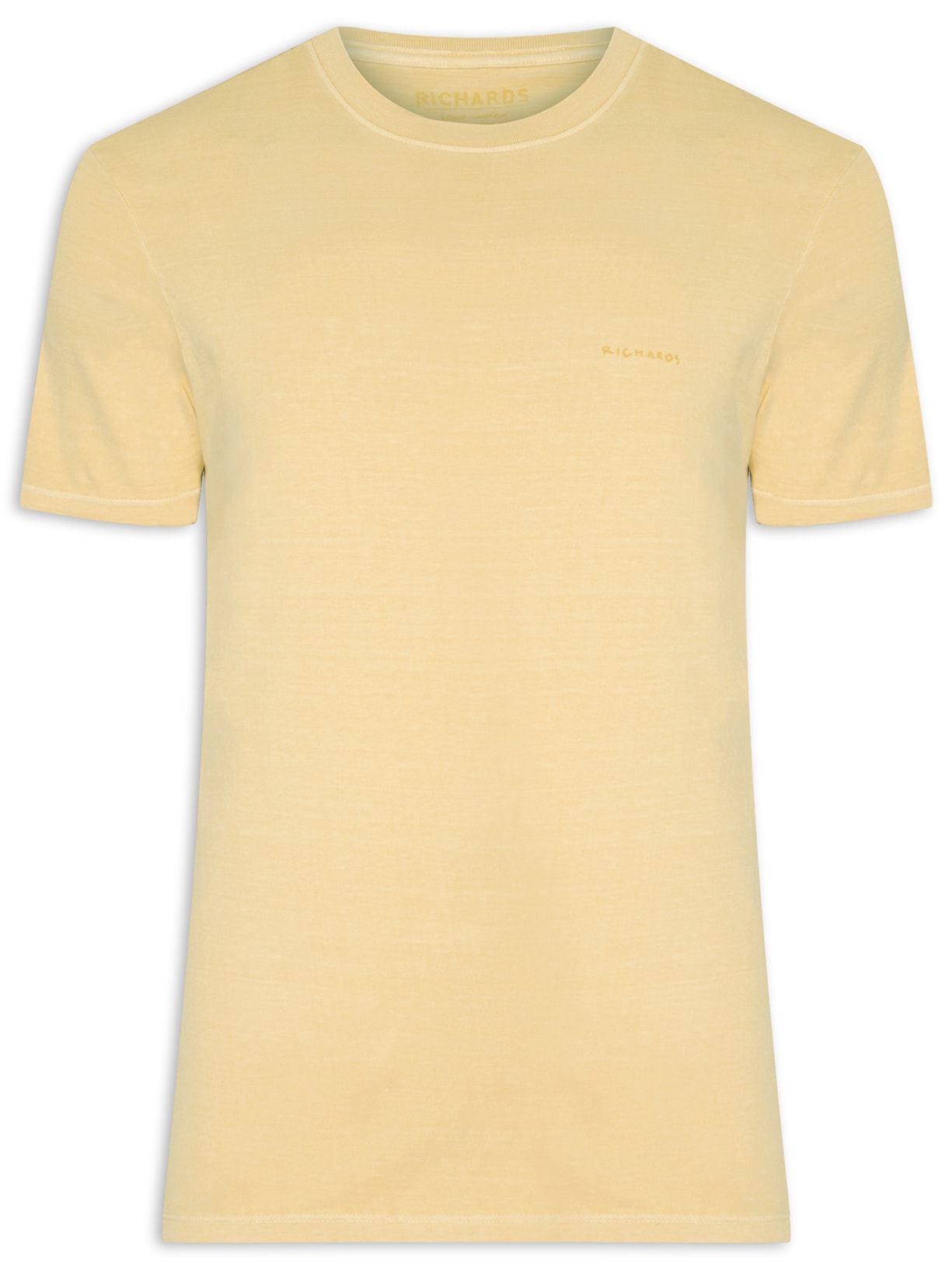 Camiseta Masculina Washed Aquarela - Amarelo