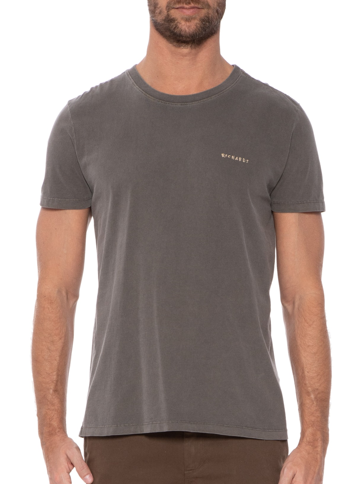 Camiseta Masculina Washed Monstera Cost Marrom Richards