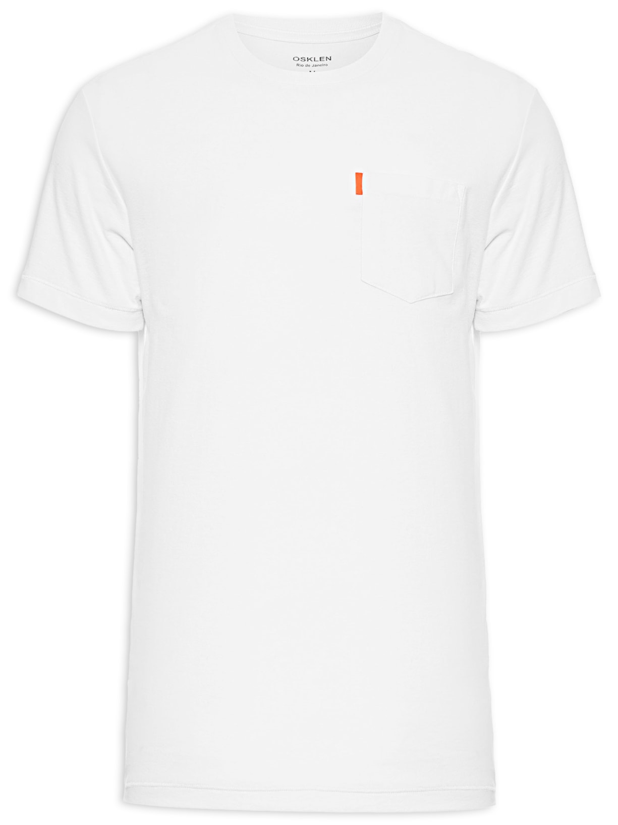 Camiseta Masculina Washed Pocket Spot - Branco