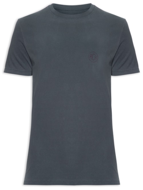 Camiseta Masculina Washed Poster Totem - Azul