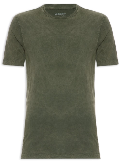 Camiseta Masculina Washed - Verde