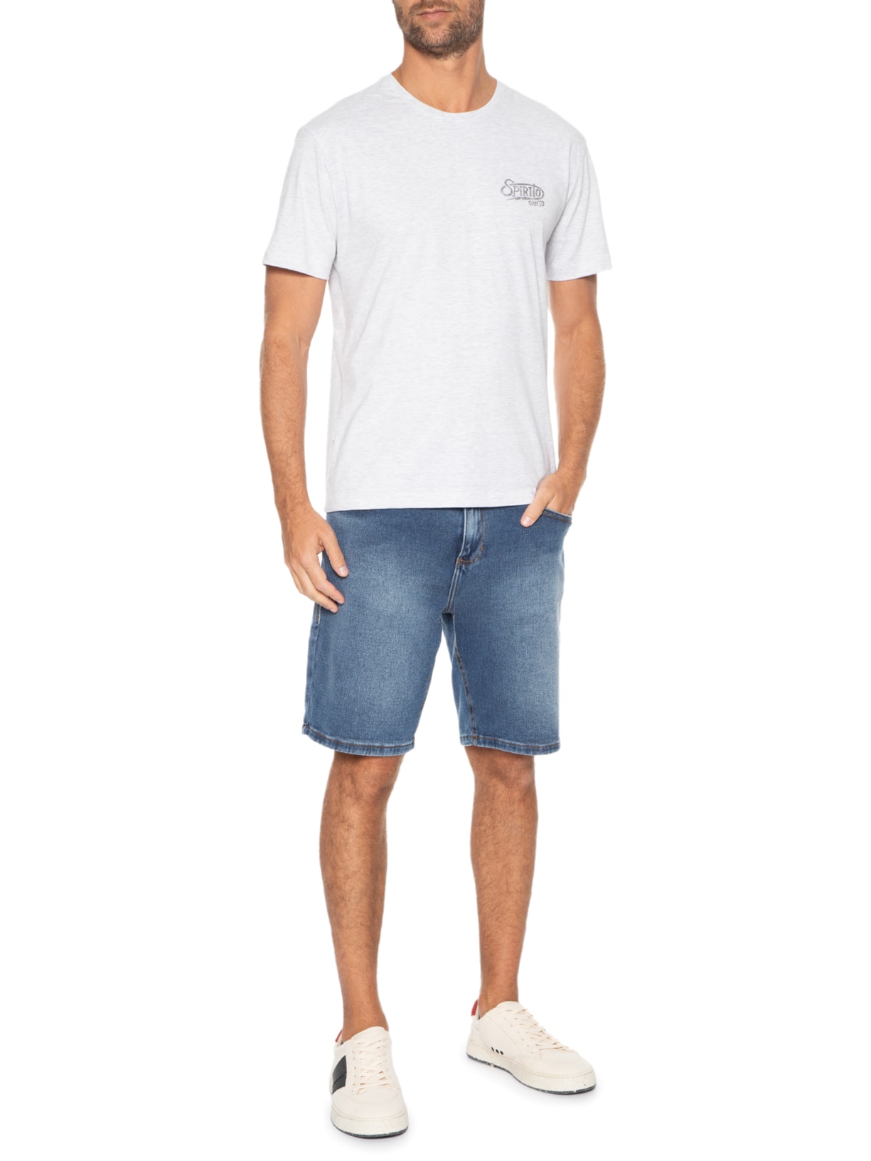 Camiseta Masculina Wave Japan Cinza Spirito Santo