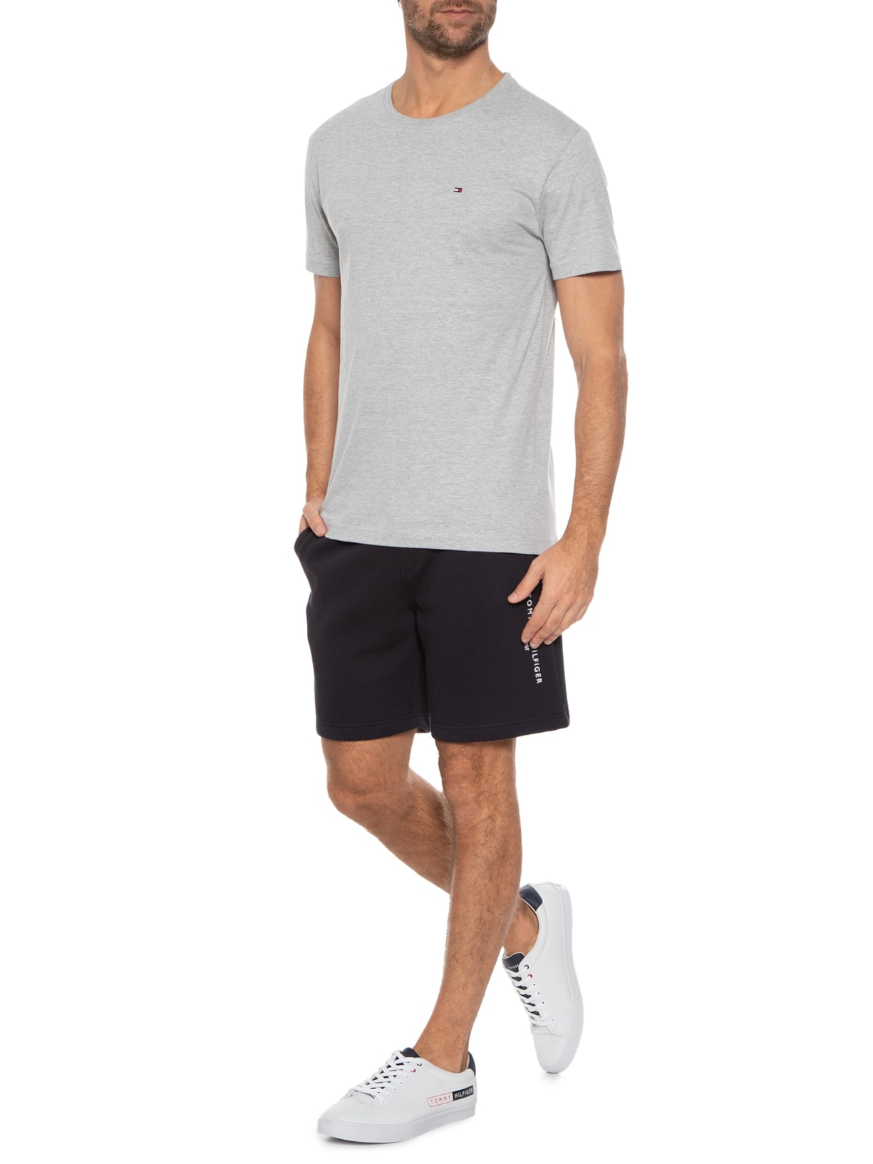 Camiseta Masculina Wcc Essential Cotton Cinza Tommy Hilfiger
