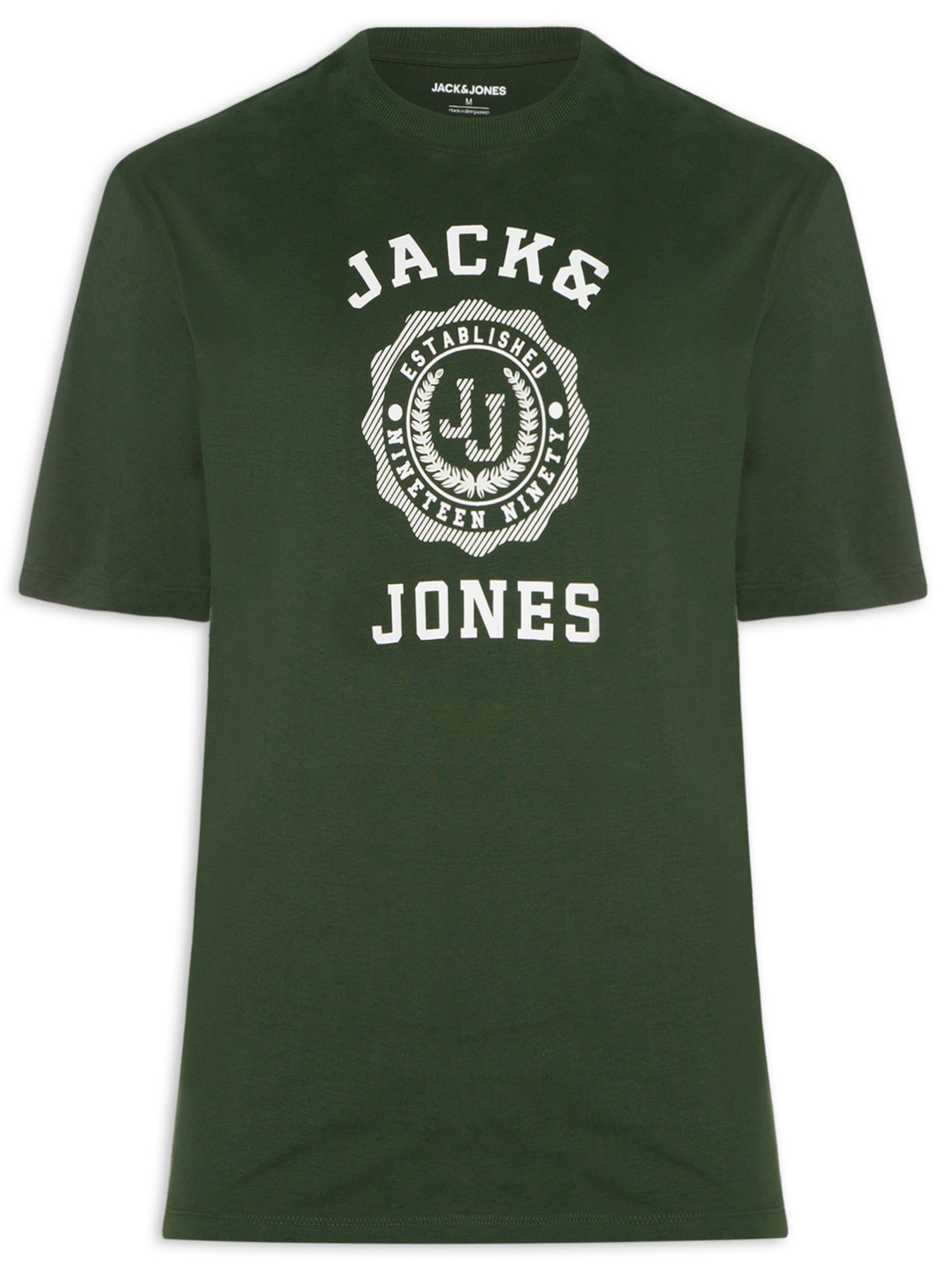 Camiseta Masculina Wide Fit Estampada Verde Jack & Jones