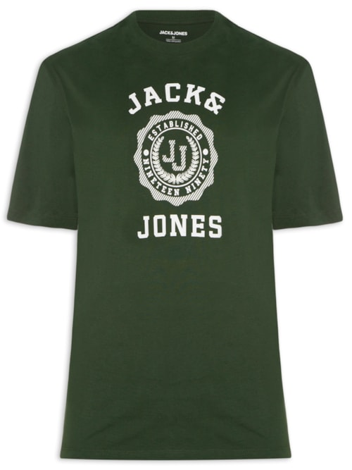 Camiseta Masculina Wide Fit Estampada - Verde