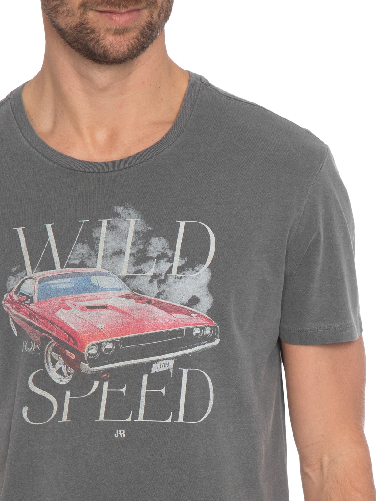 Camiseta Masculina Wild Speed Cinza Jab