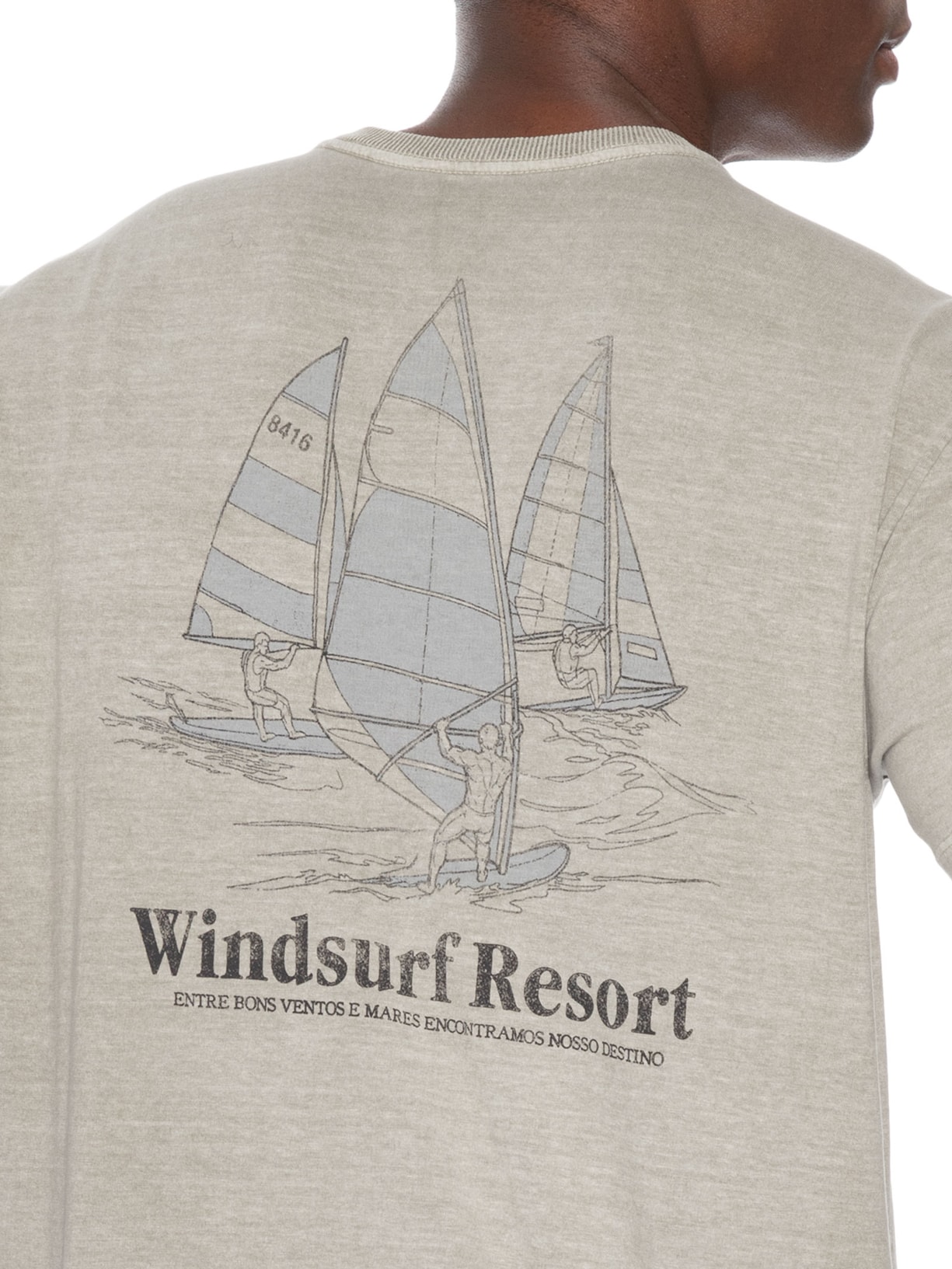 Camiseta Masculina Windsurf Bege Zapalla