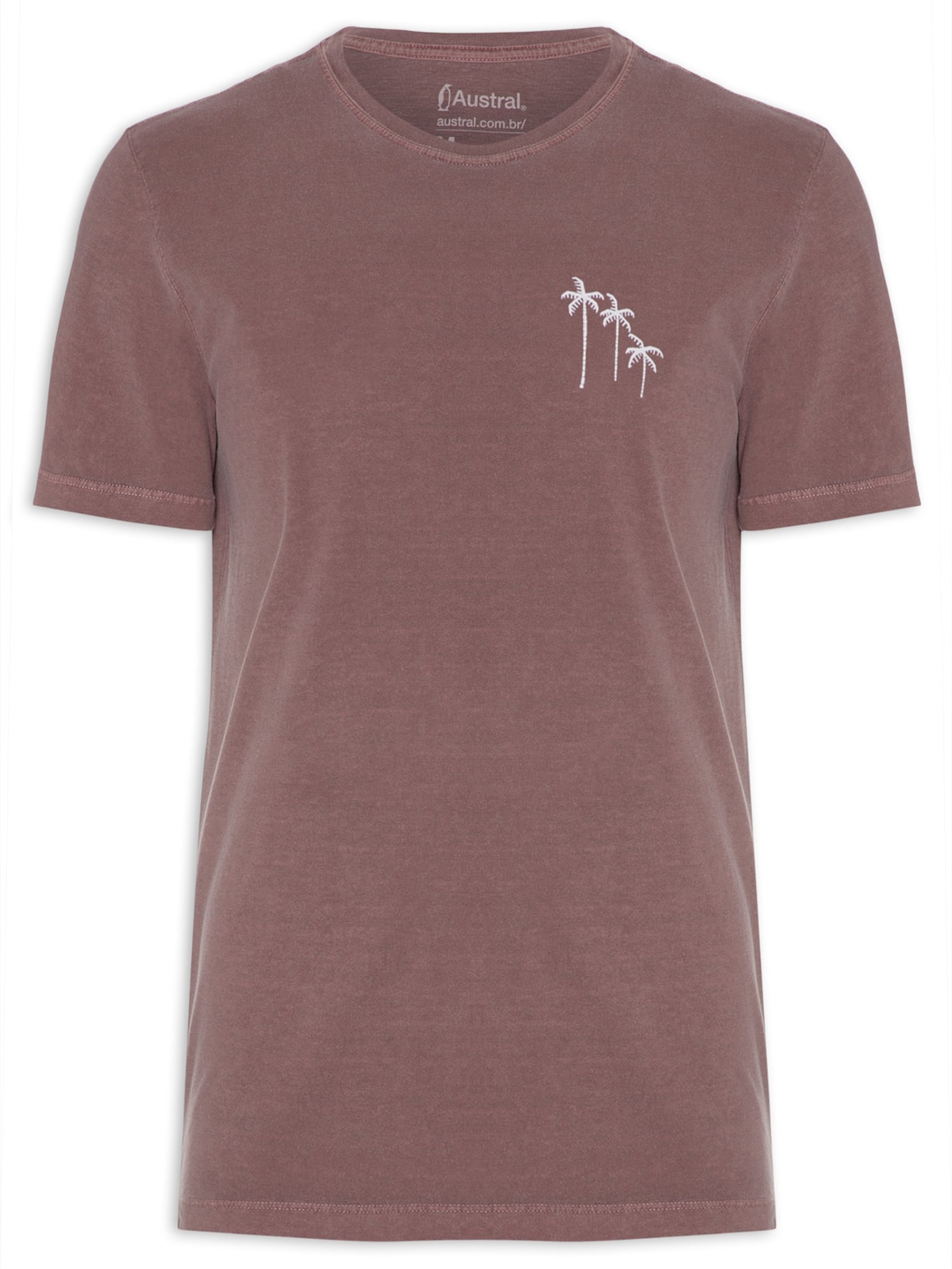 Camiseta Masculina Winter Palm - Vinho