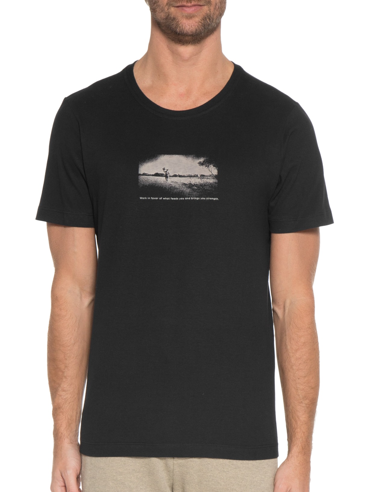 Camiseta Masculina Work Of Strength Preto Urbô