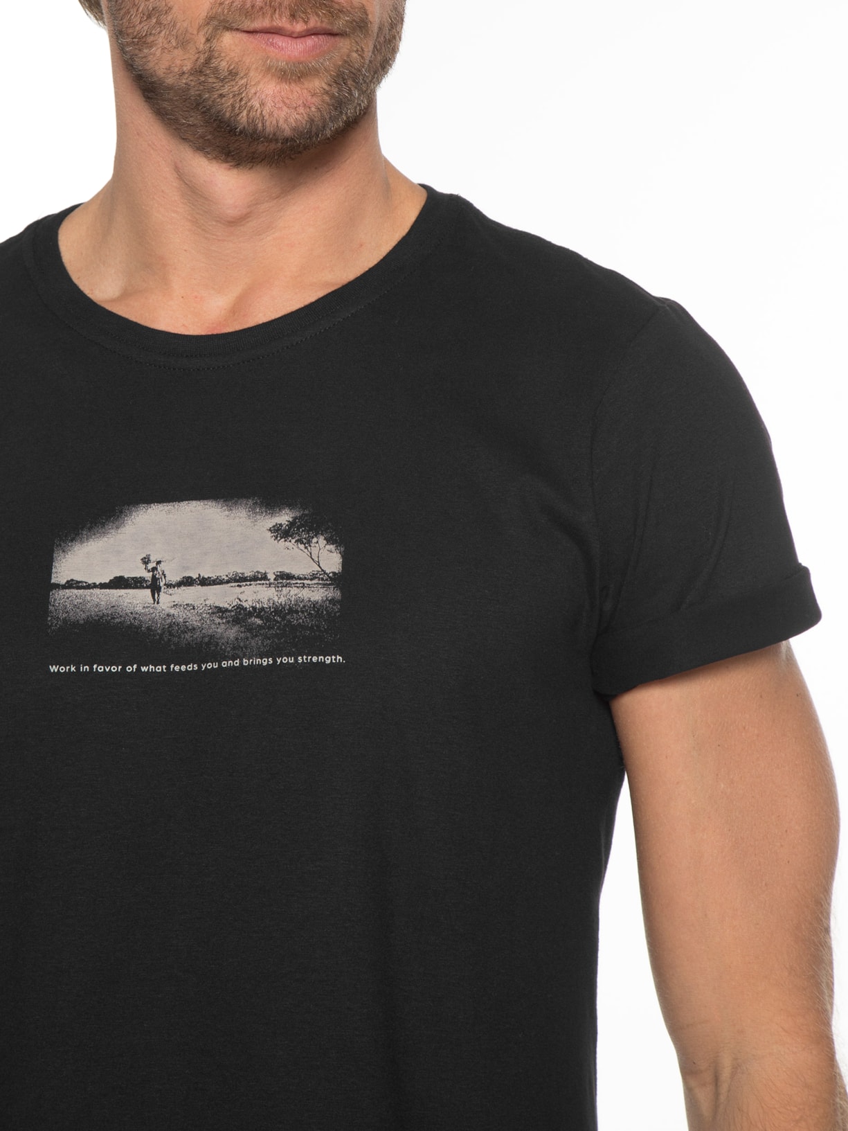 Camiseta Masculina Work Of Strength Preto Urbô
