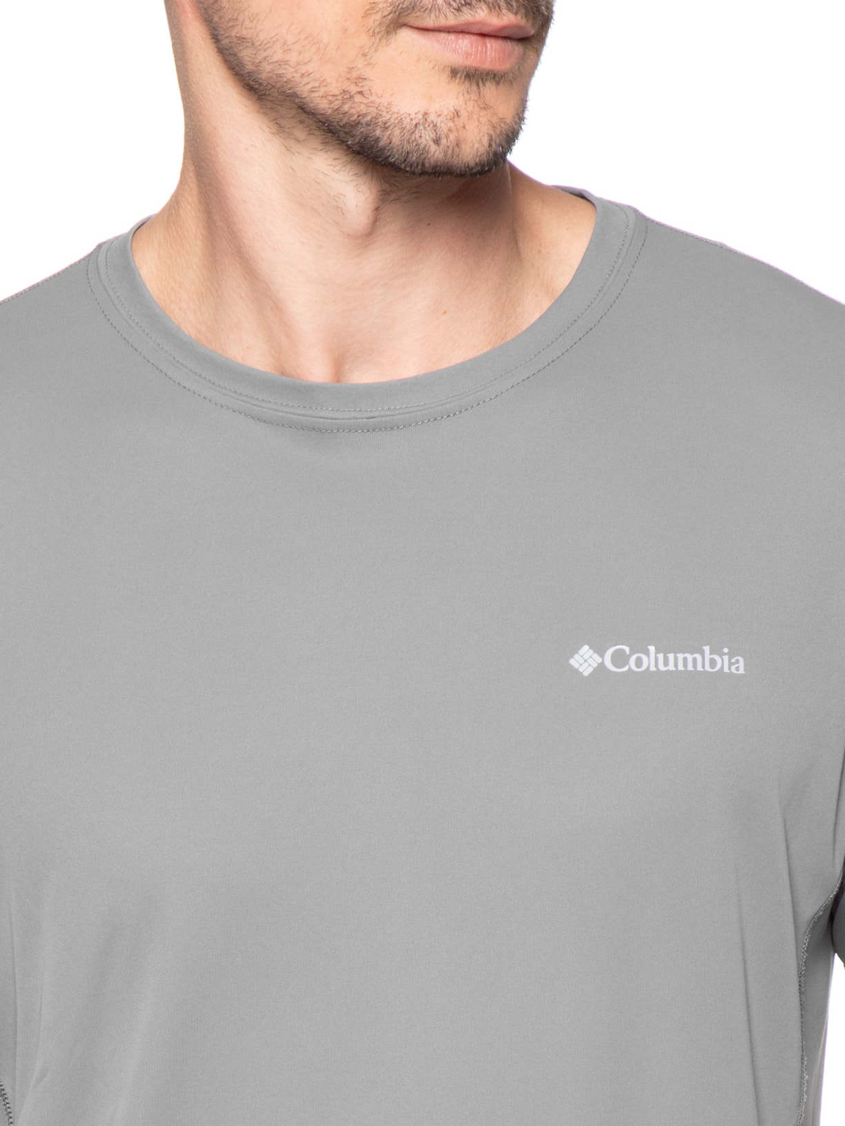Camiseta Masculina Zero Rules Light FPS 50 Cinza Columbia