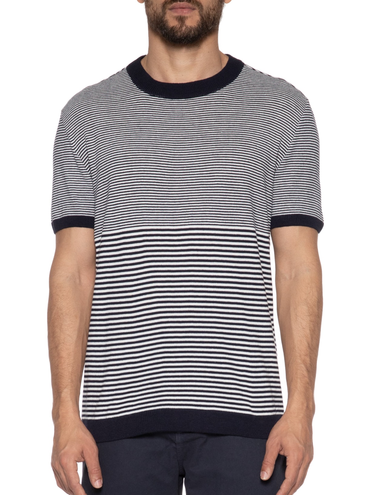 Camiseta Masculinatricot Fio Tinto Mallorca Azul Foxton