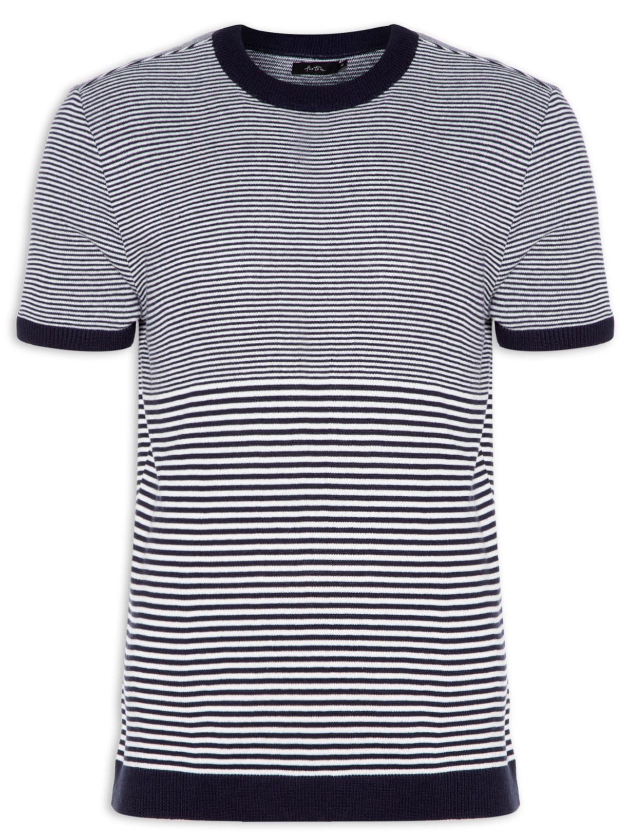 Camiseta Masculinatricot Fio Tinto Mallorca Azul Foxton