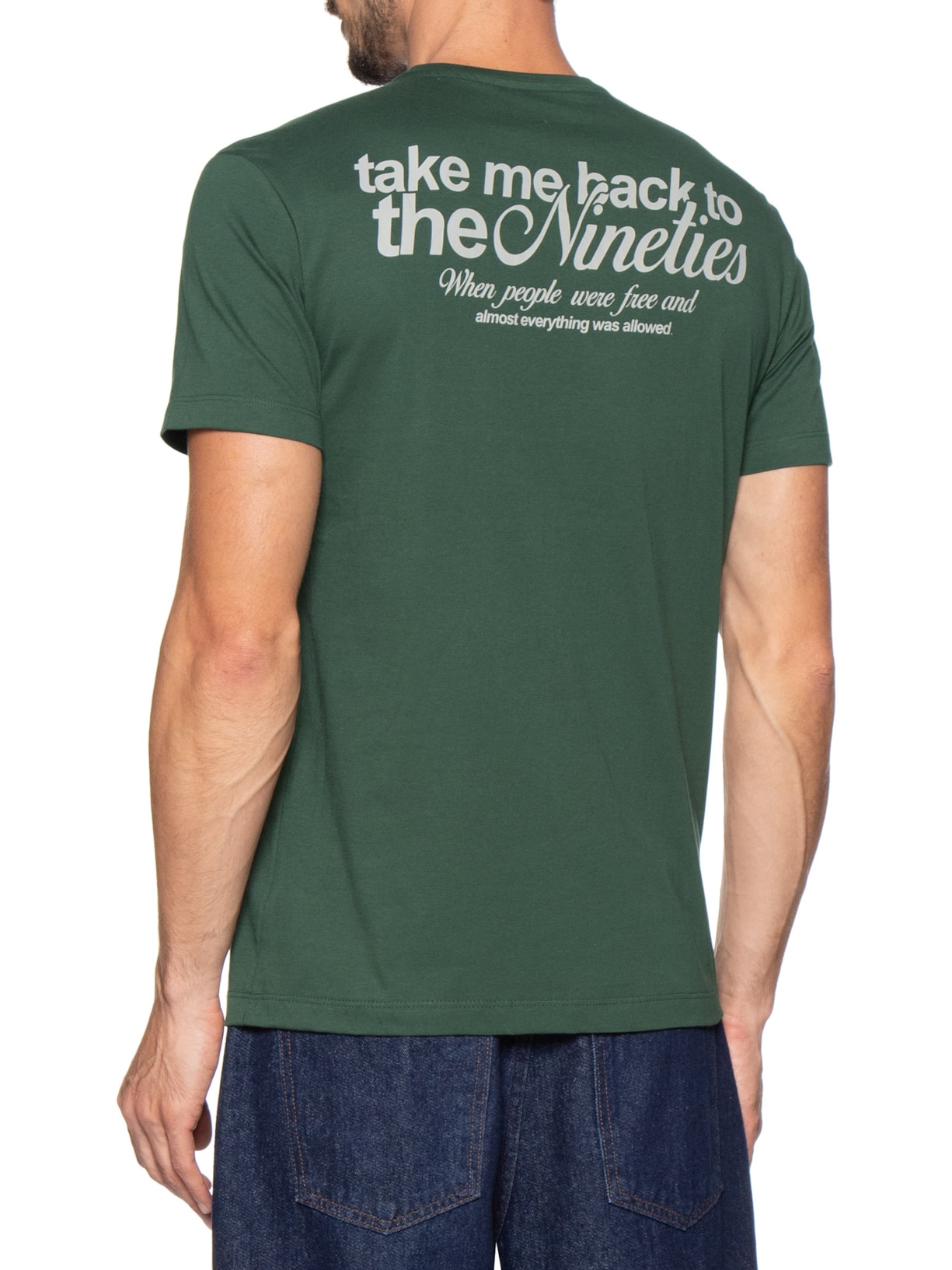 Camiseta Masculino estampada Back To Nineties Verde Sergio K