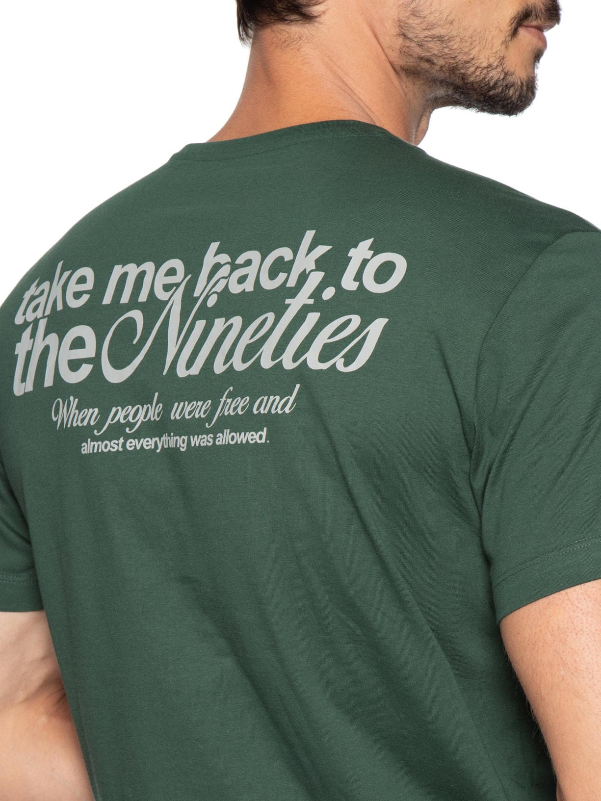 Camiseta Masculino estampada Back To Nineties Verde Sergio K