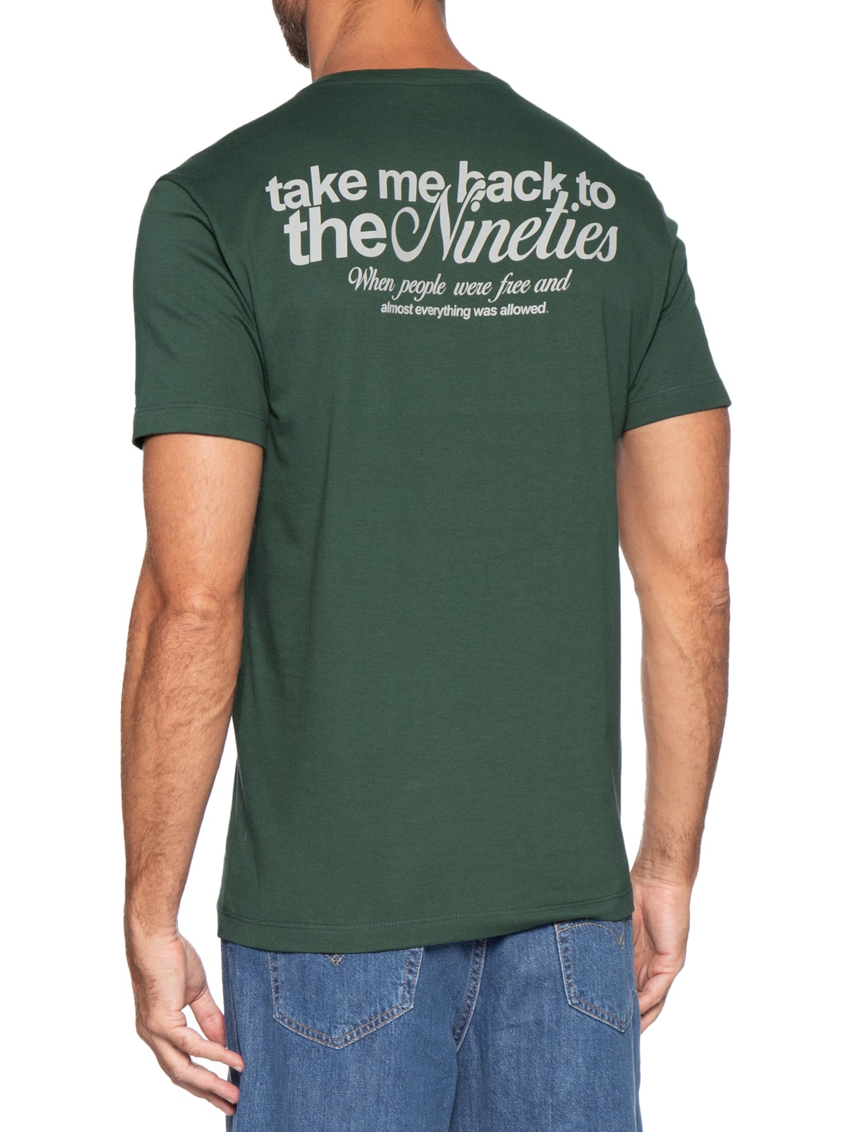 Camiseta Masculino estampada Back To Nineties Verde Sergio K