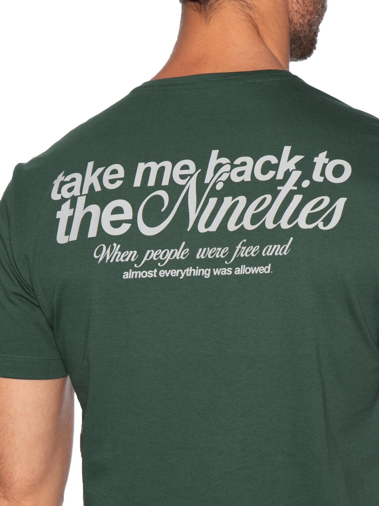 Camiseta Masculino estampada Back To Nineties Verde Sergio K