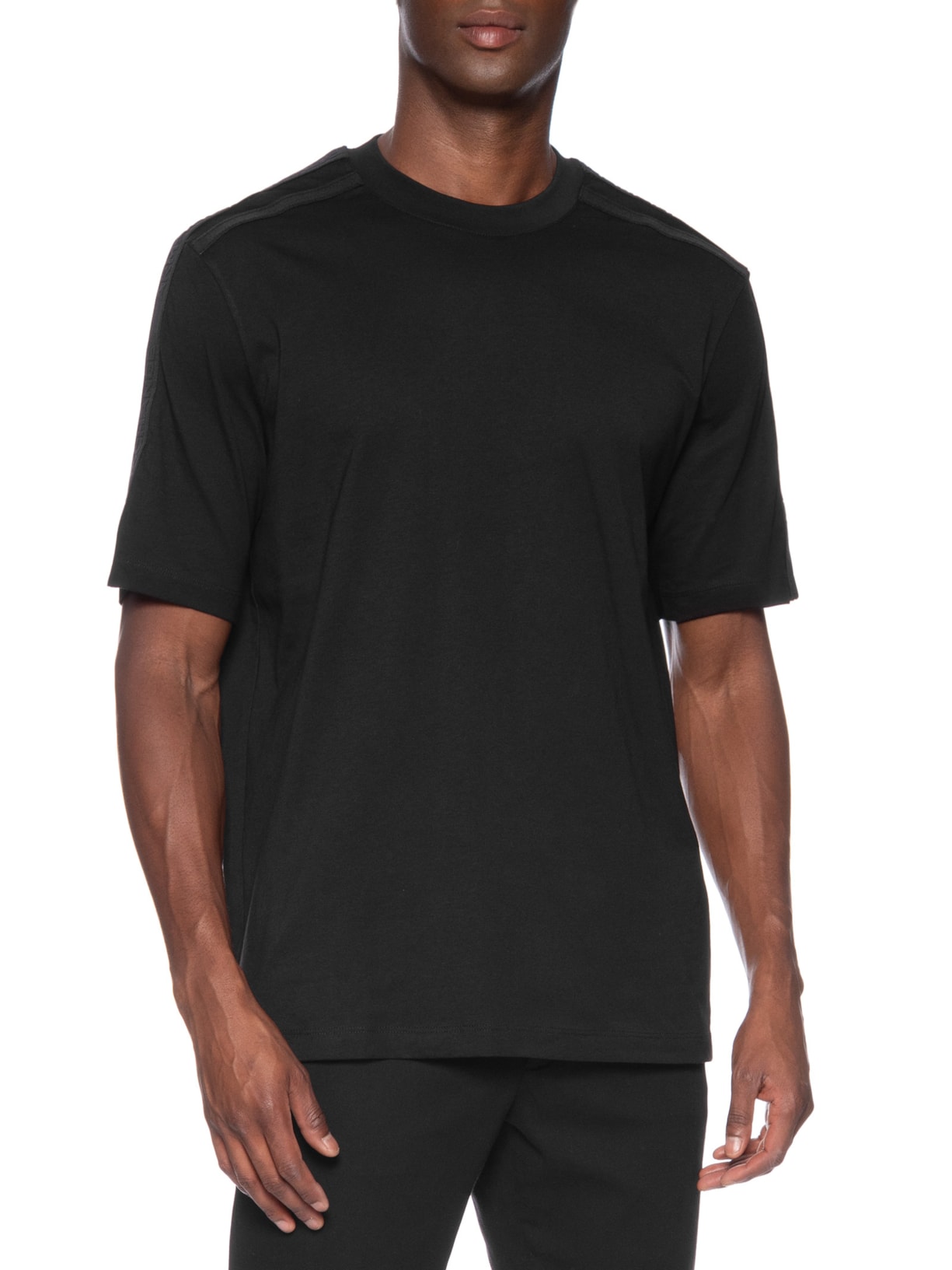 Camiseta Masculino Manga Curta Logo Faixa Preto Armani Exchange